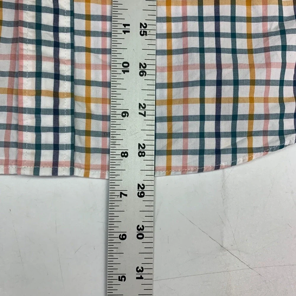 J Crew Slim Fit Long Sleeve Slim Untucked Button Down Shirt Plaid Men Size‎ L